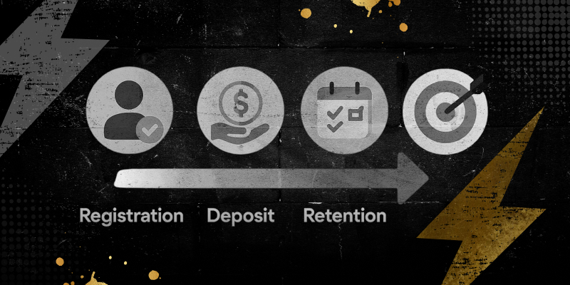 Visual of key performance indicators shaping a user acquisition strategy