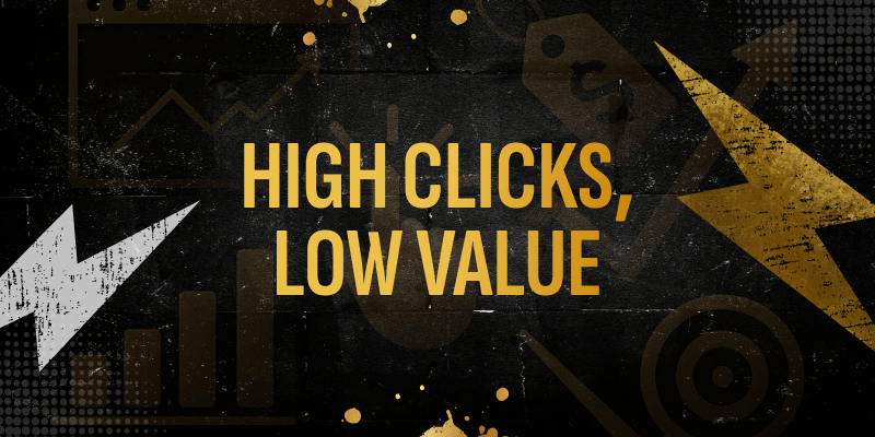 Funnel comparison showing high CTR vs high ROAS mobile ad performance