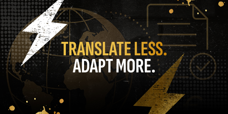 Three adapted ad creatives styled for different cultural markets