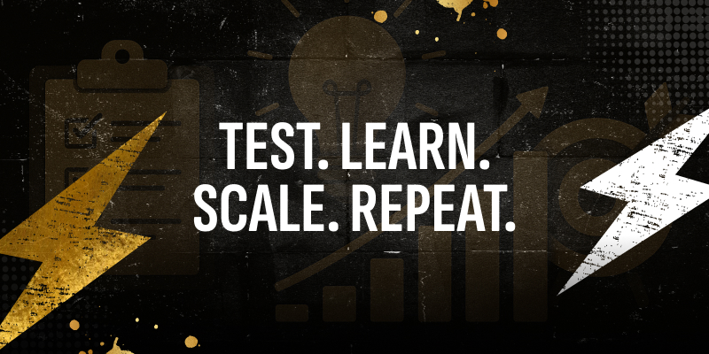 Flow of mobile ad test evolving into a continuous creative loop