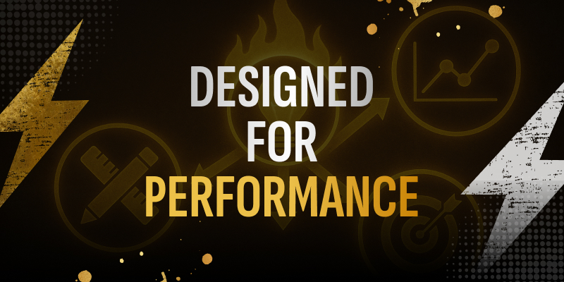 Minimalist graphic representing structured, system-based approach to iGaming creative production at RockApp.